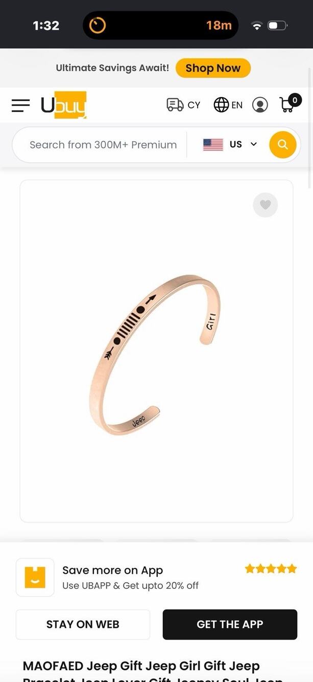 Jeep Girl Copper Stainless Steel Open Cuff Bracelet, Jeep Girl On Inside